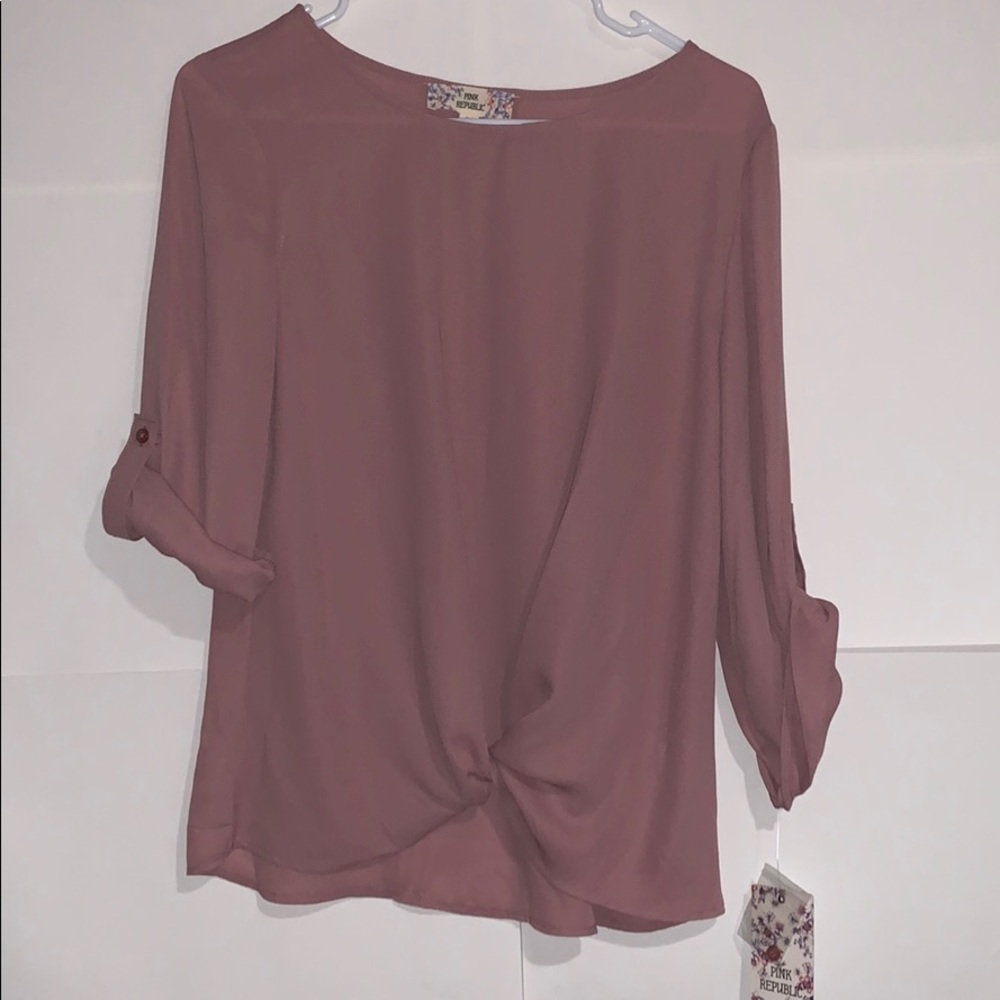 Blush Pink Flowy Blouse